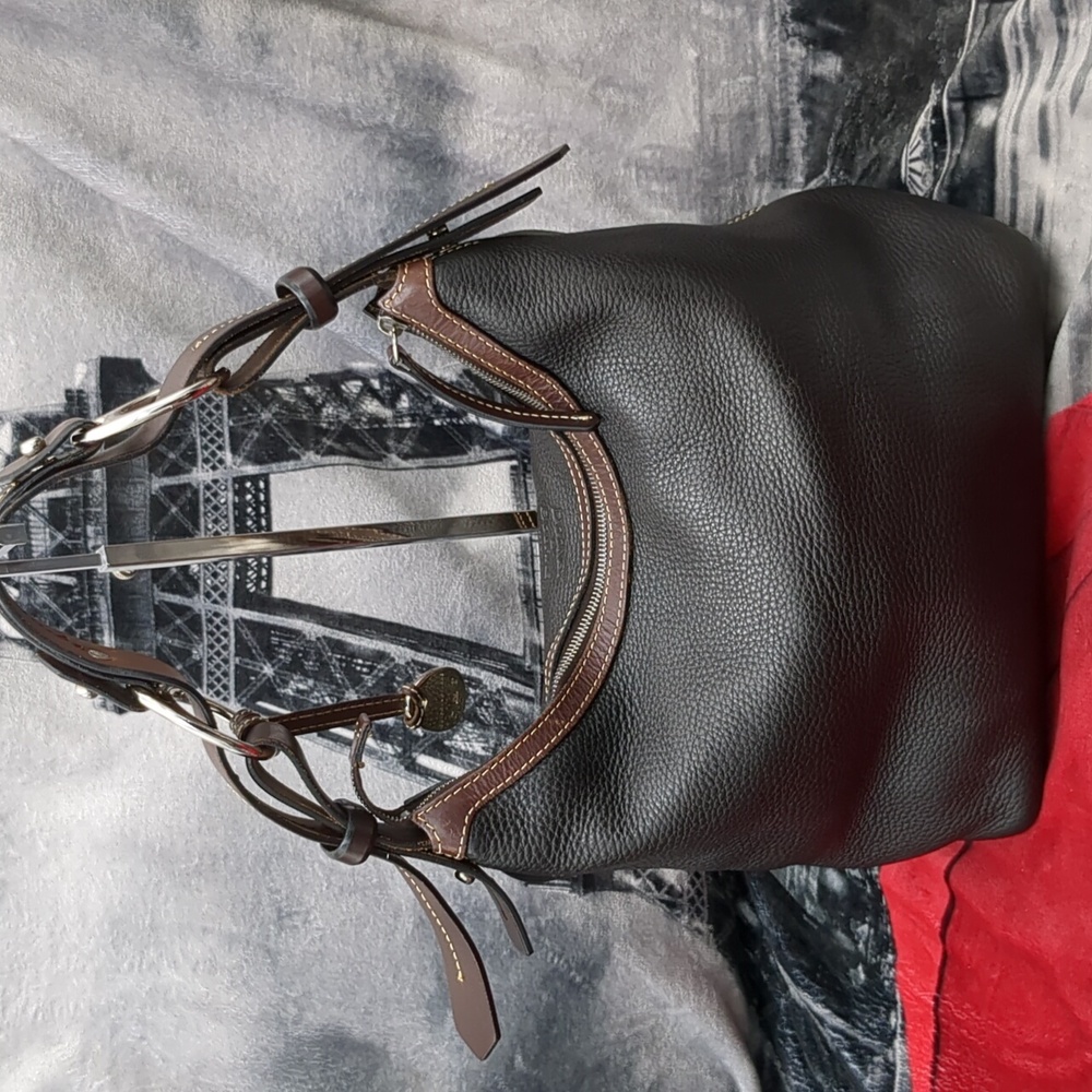 DOONEY & BOURKE 1975 EAST WEST HOBO SHOULDER BAG BLACK